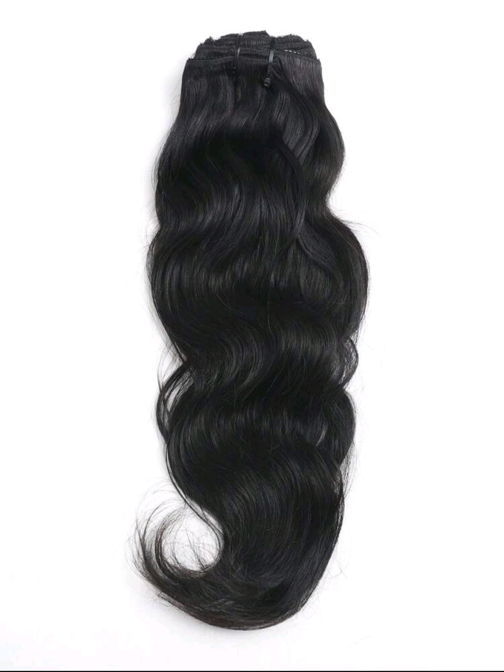 Natural human hair clip-in